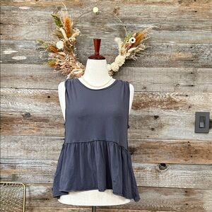 We The Free Charcoal Sleeveless Tank Top